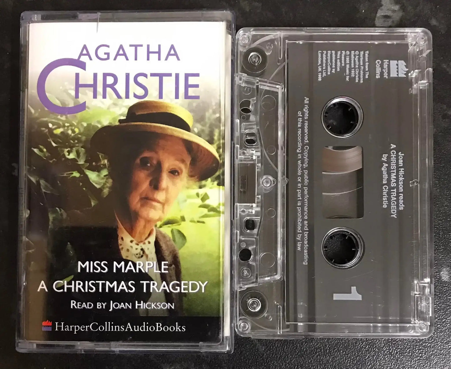 Agatha Christie Audiobook, Miss Marple A Christmas Tragedy, Vintage Cassette Magretro