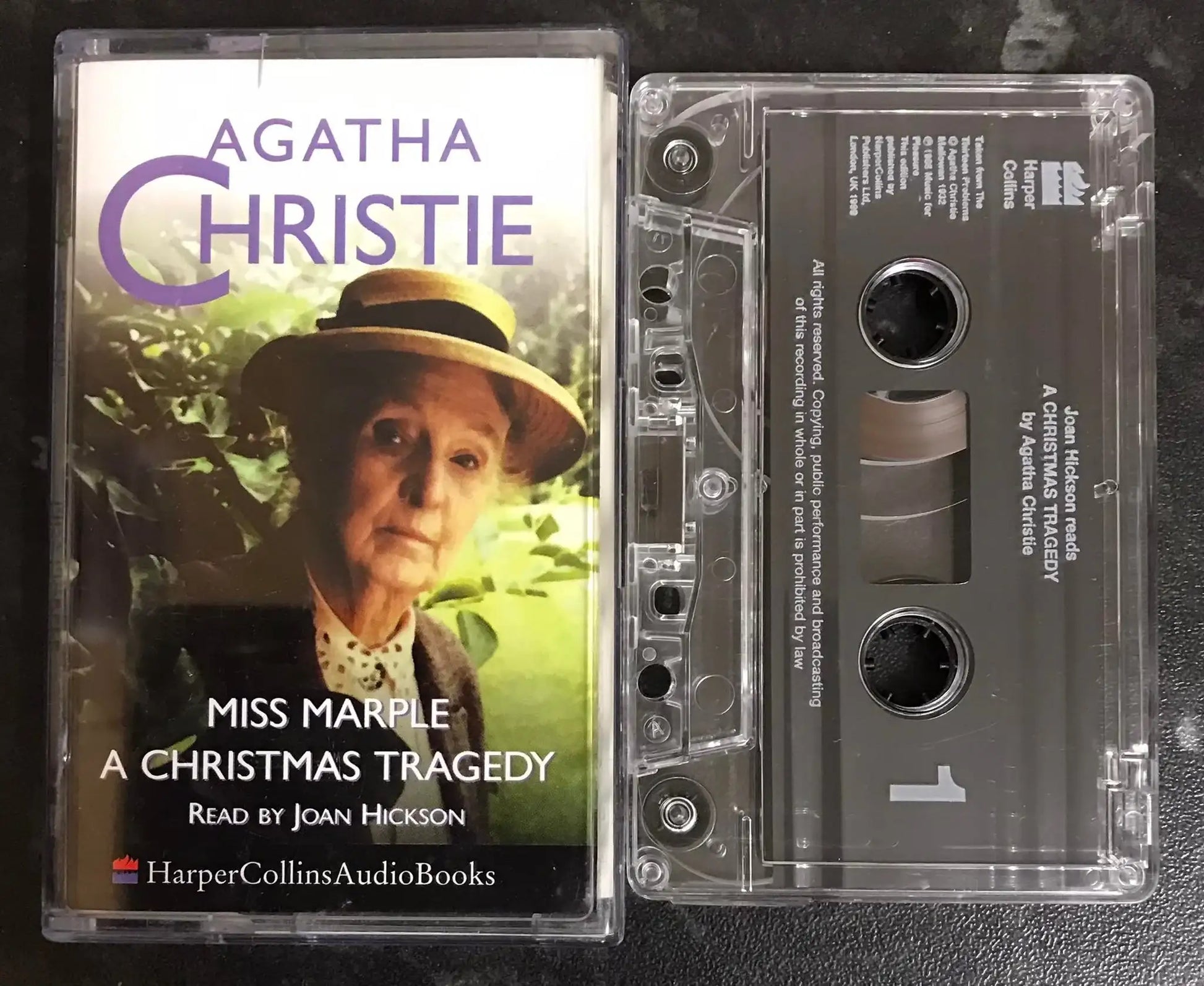 Agatha Christie Audiobook, Miss Marple A Christmas Tragedy, Vintage Cassette Magretro