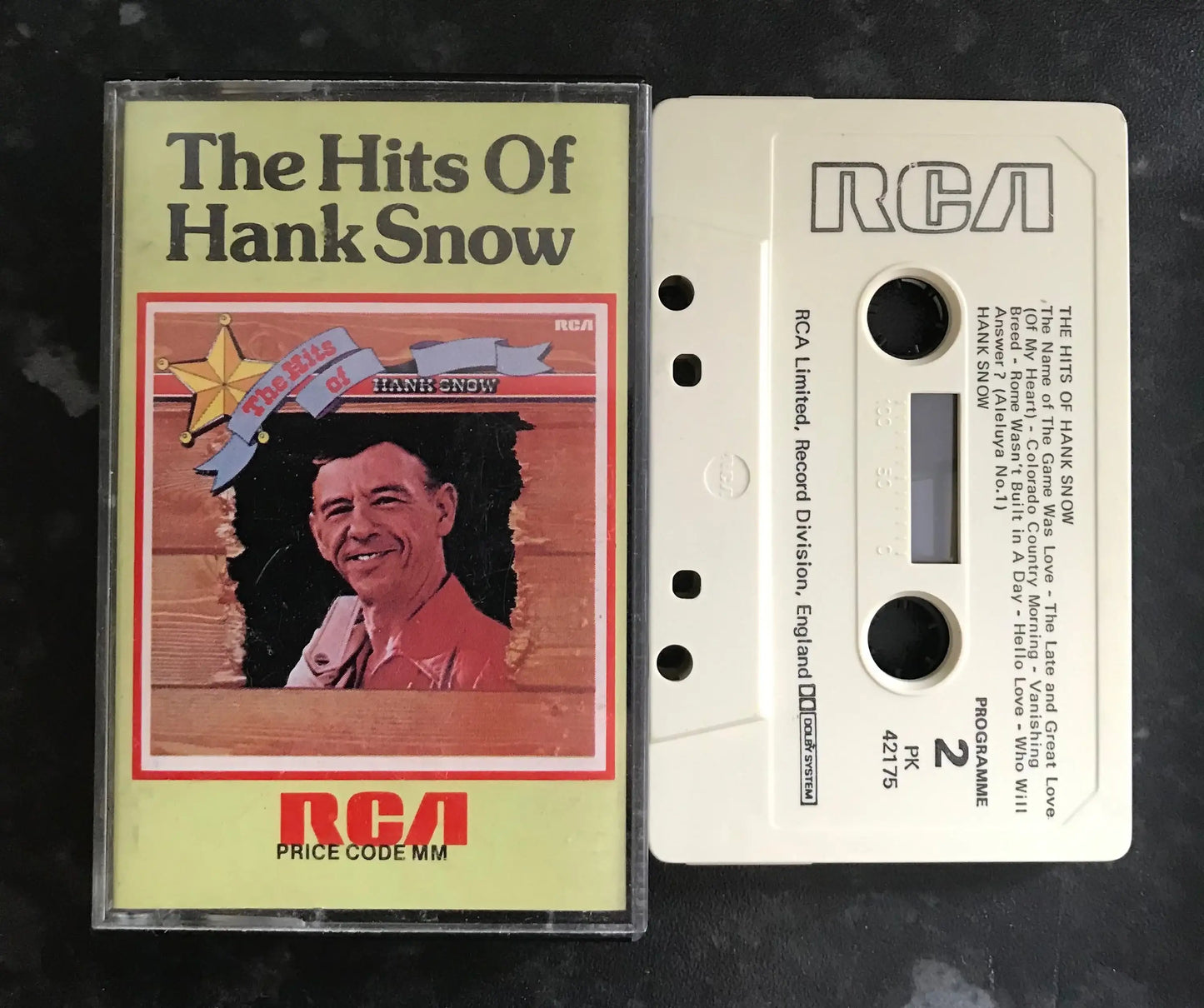 The Hits Of Hank Snow Album, RCA, pk 42175, Vintage Cassette Magretro