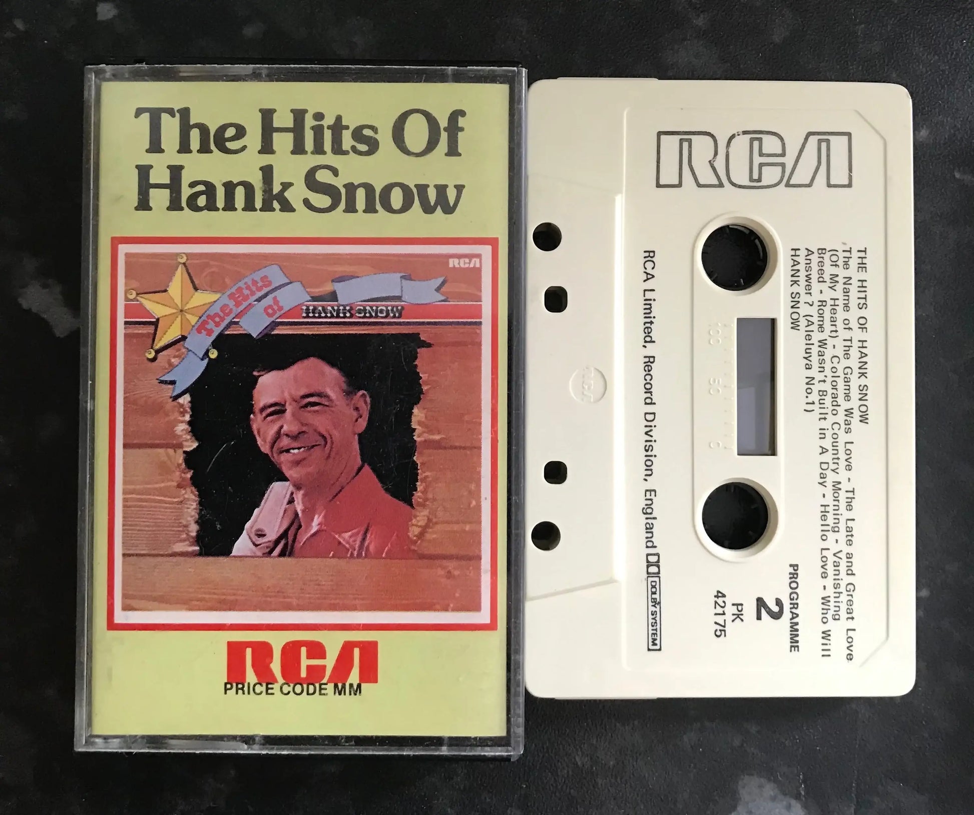 The Hits Of Hank Snow Album, RCA, pk 42175, Vintage Cassette Magretro