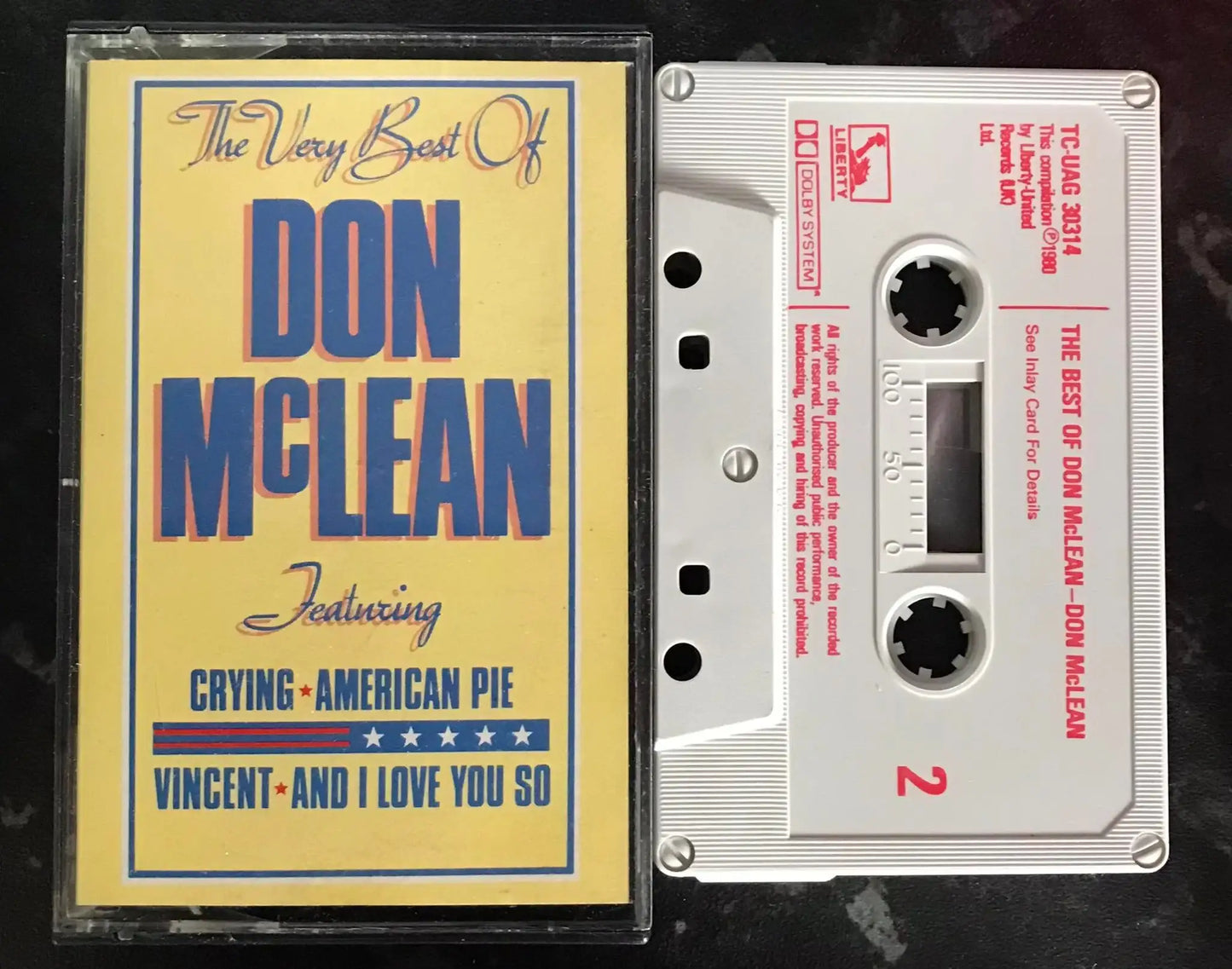 The Very Best of Don McLean Album, tc-uag 30314, Liberty, Vintage Cassette Magretro