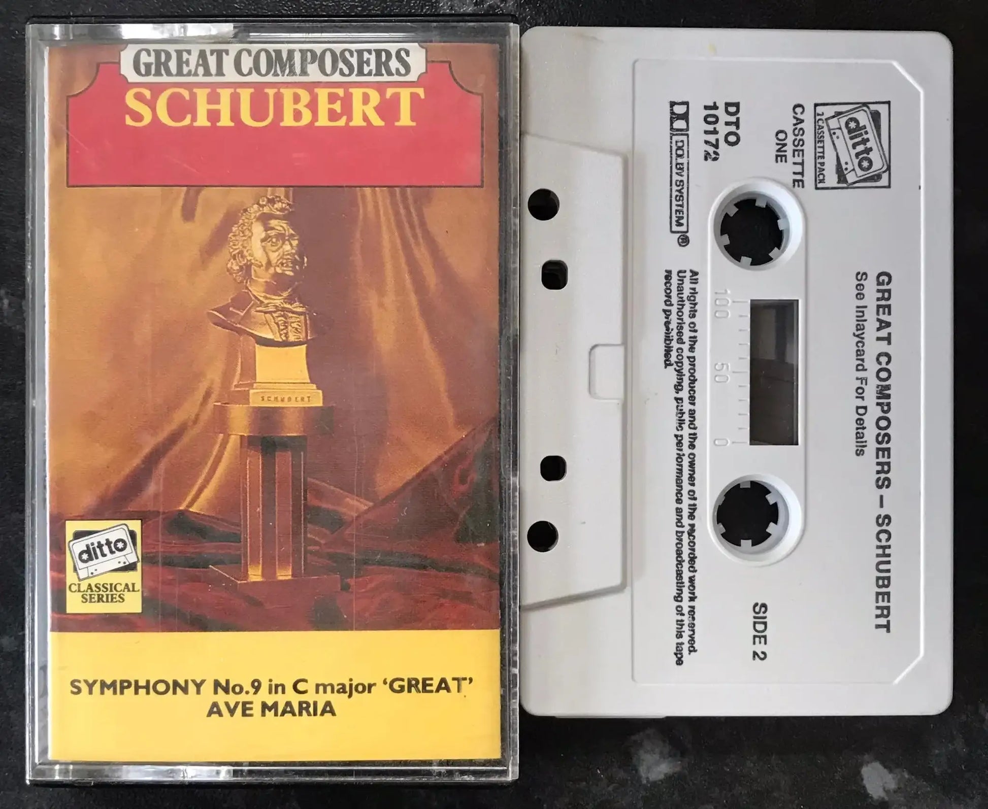 Great Composers, Schubert, Symphony No 9, Tape One, Ditto, DTO 10172A Magretro