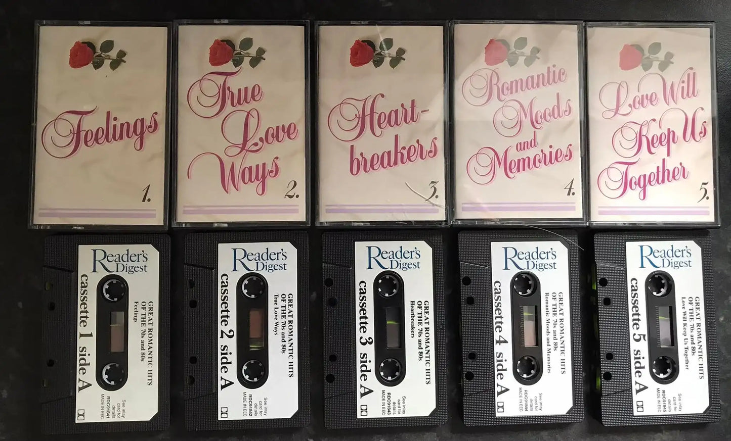 Great Romantic Hits of the 70's and 80's, 5 Tapes, Reader's Digest, RDC-91841 Magretro
