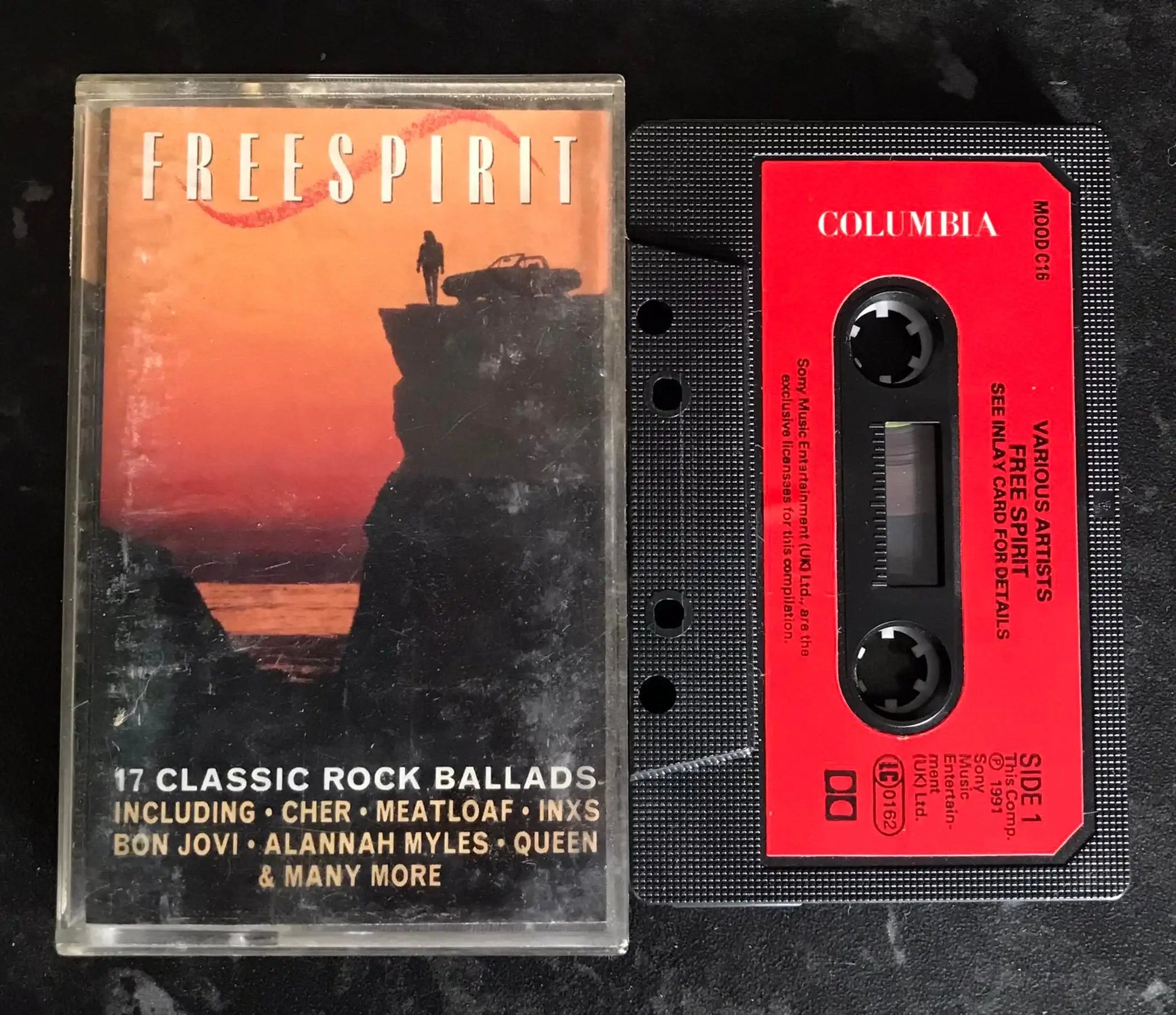 Free Spirit, 17 Rock Ballads Compilation, Columbia, MOOD C16, Vintage Cassette Magretro
