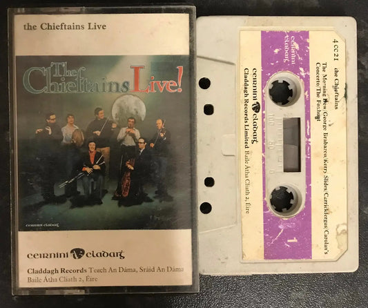 The Chieftans Live, Claddagh Records, 4 CC 21, Vintage Cassette Magretro