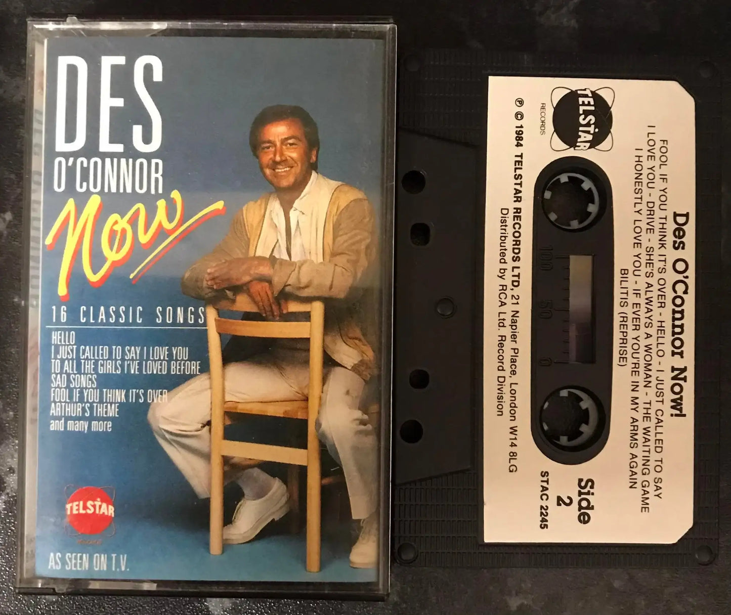 Des O'Conner, Now Album, Telstar ,STAC 2245, Vintage Cassette Magretro