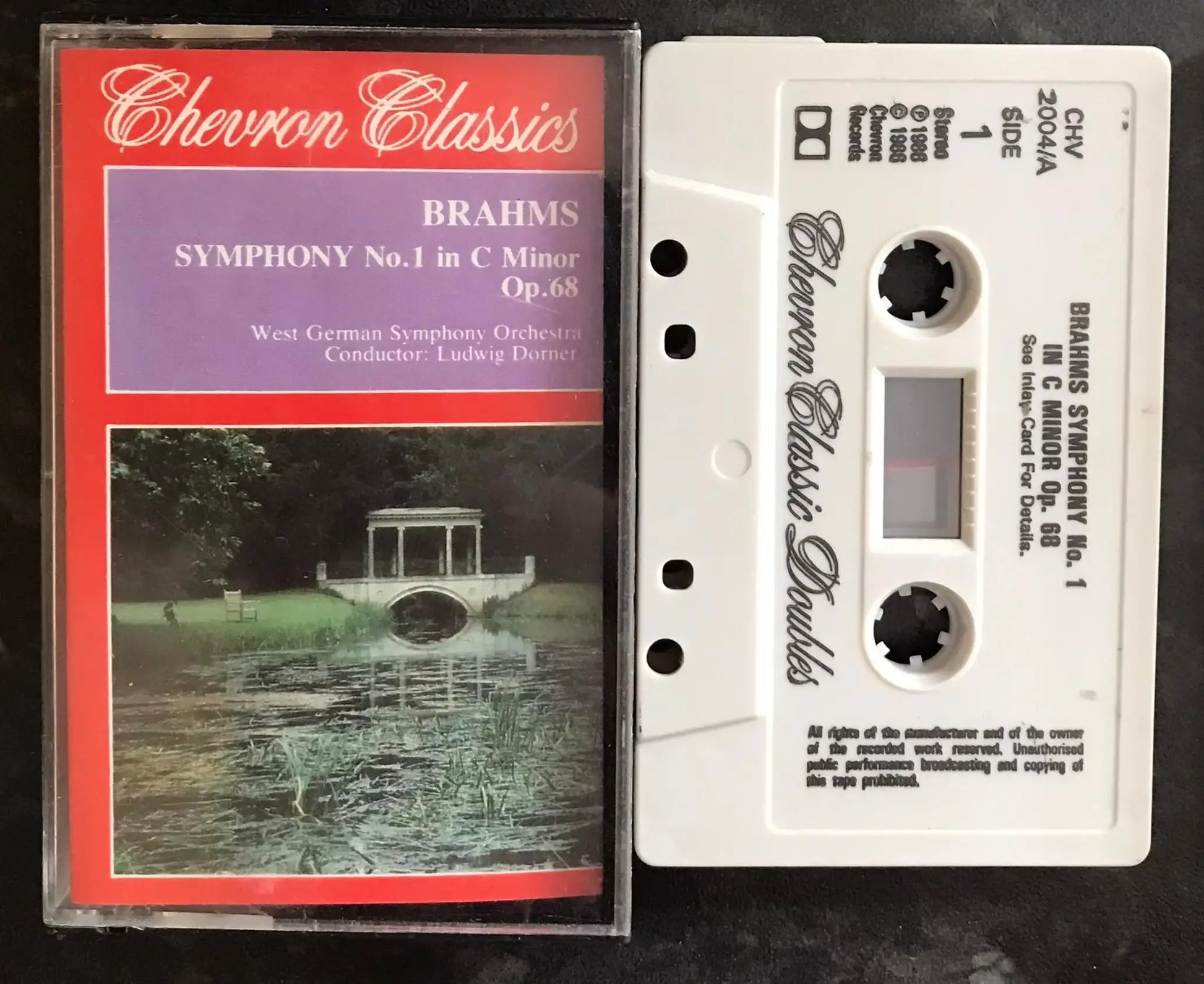 Brahms, Symphony no 1, Chevron Label, CHV 2004/A, Vintage Cassette Magretro