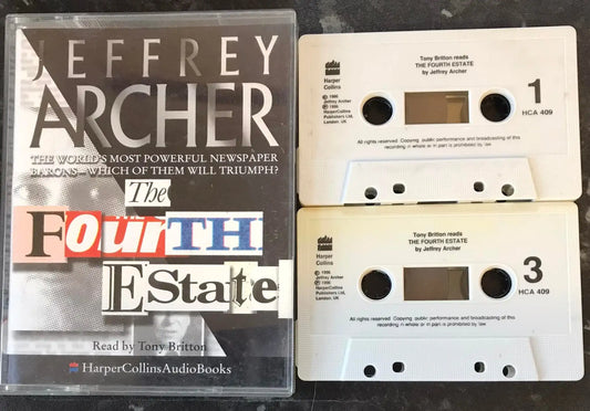 The Fourth Estate Audiobook, Jeffrey Archer, HarperCollins Audio Books, HCA 40 Magretro
