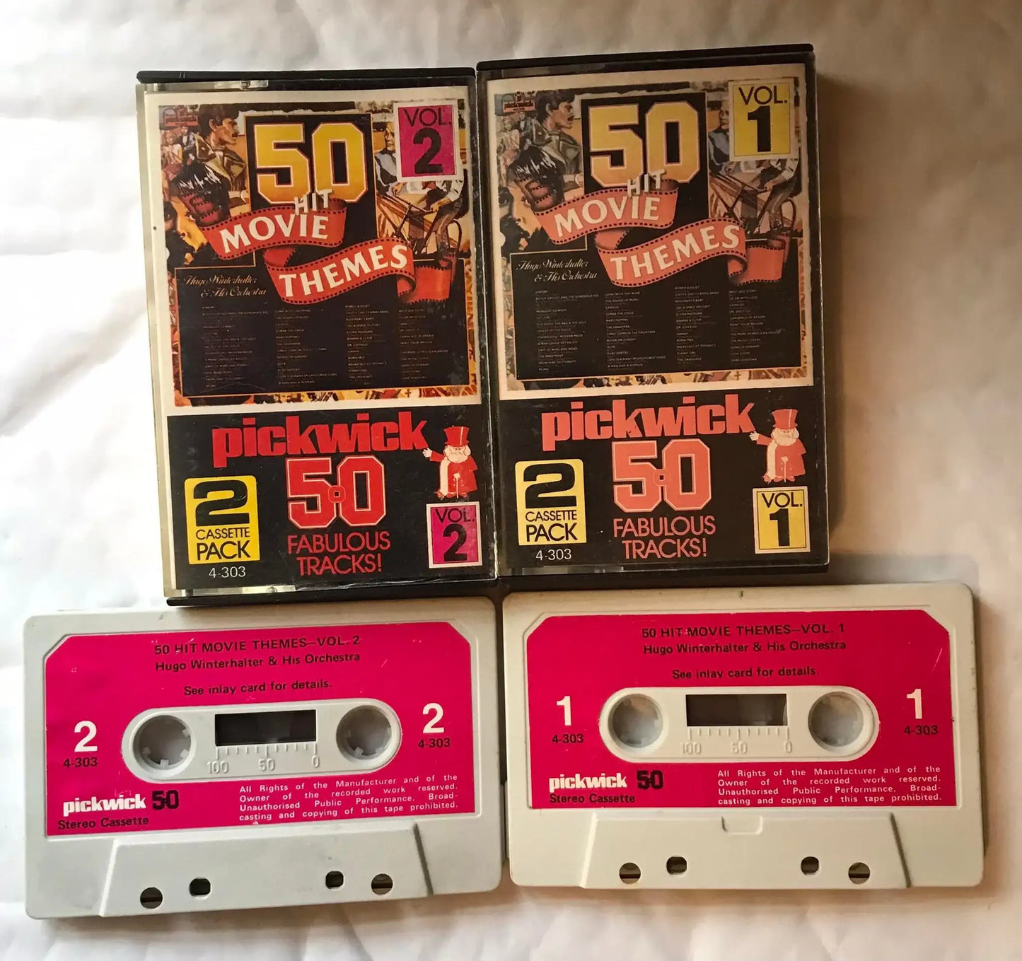 50 Hit Movie Themes Album,Volume 1 and 2, Pickwick Records, 4-303 Magretro