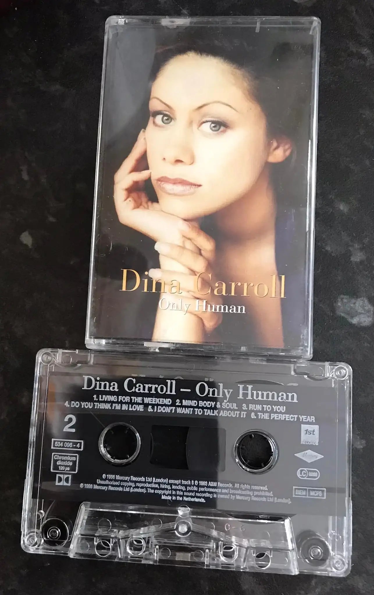 Dina Carroll, Only Human Album, Mercury, 534 096-4, Vintage Cassette Magretro
