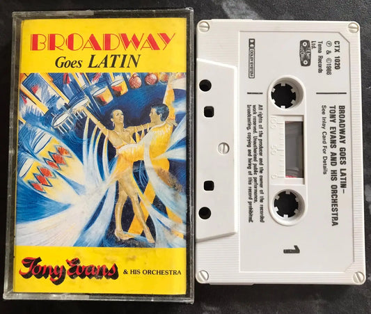 Broadway Goes latin, Tony Evans & His Orchestra, CTX 1020, TEMA,Vintage Cassette Magretro