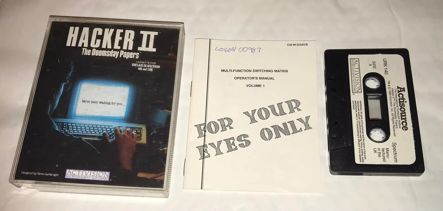 Hacker II, ZX Spectrum, by Activision, Working Magretro