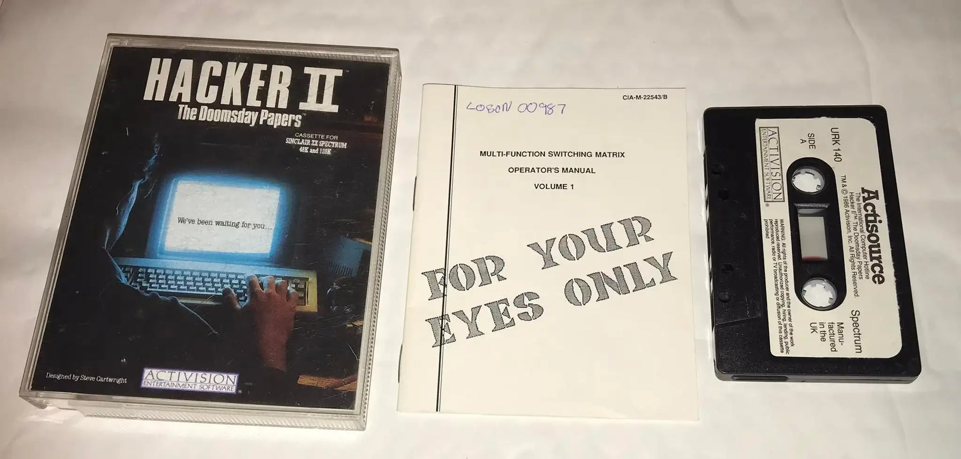 Hacker II, ZX Spectrum, by Activision, Working Magretro