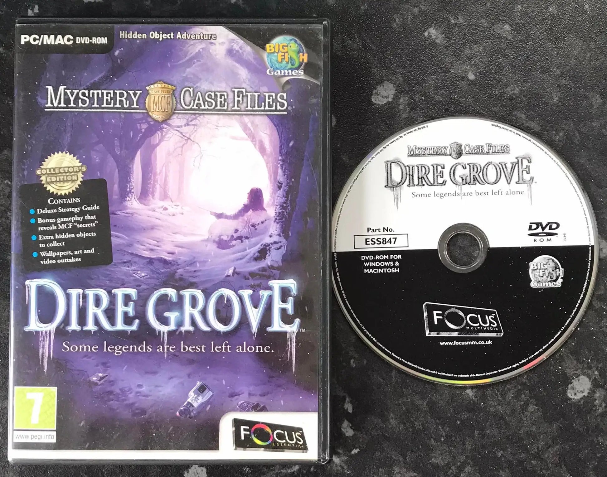 Dire Grove, Mystery Case Files, UK, Pal, PC Game Magretro