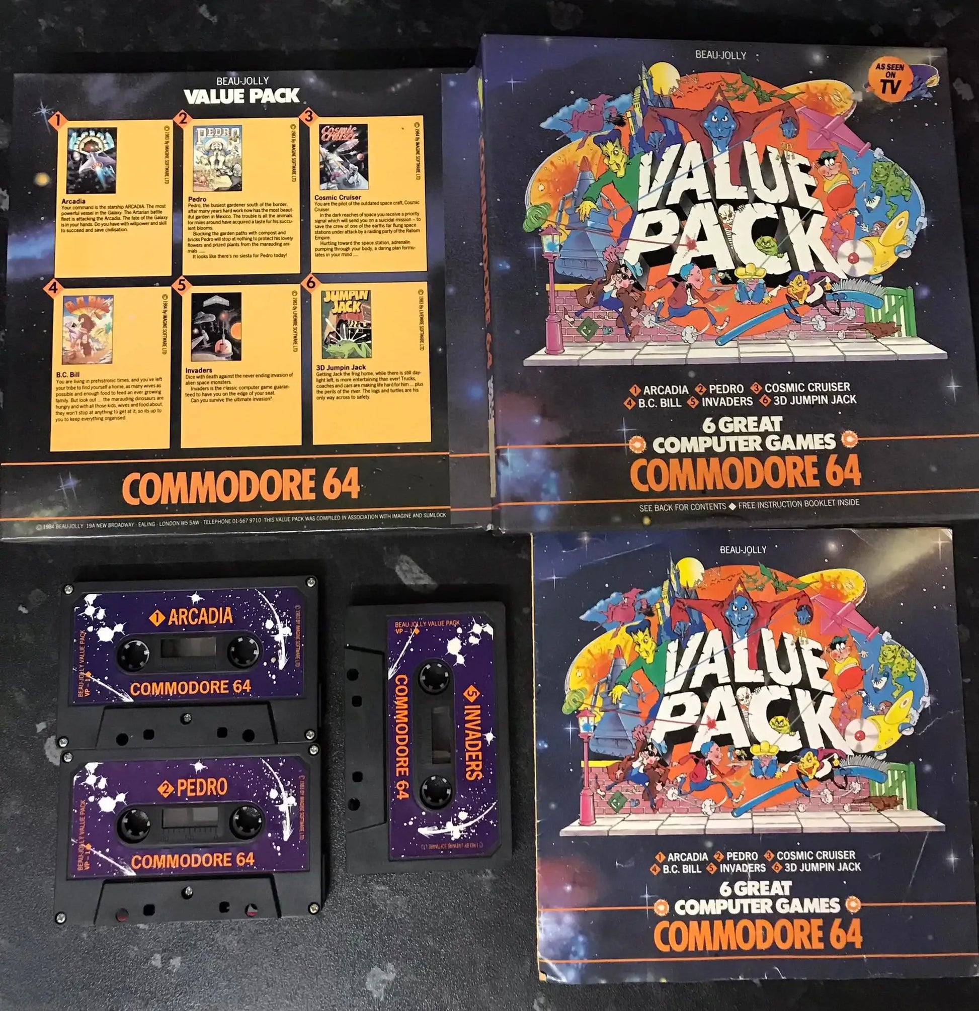 Beau Jolly Value Pack compilation, C64, by Beau Jolly, WORKING Magretro