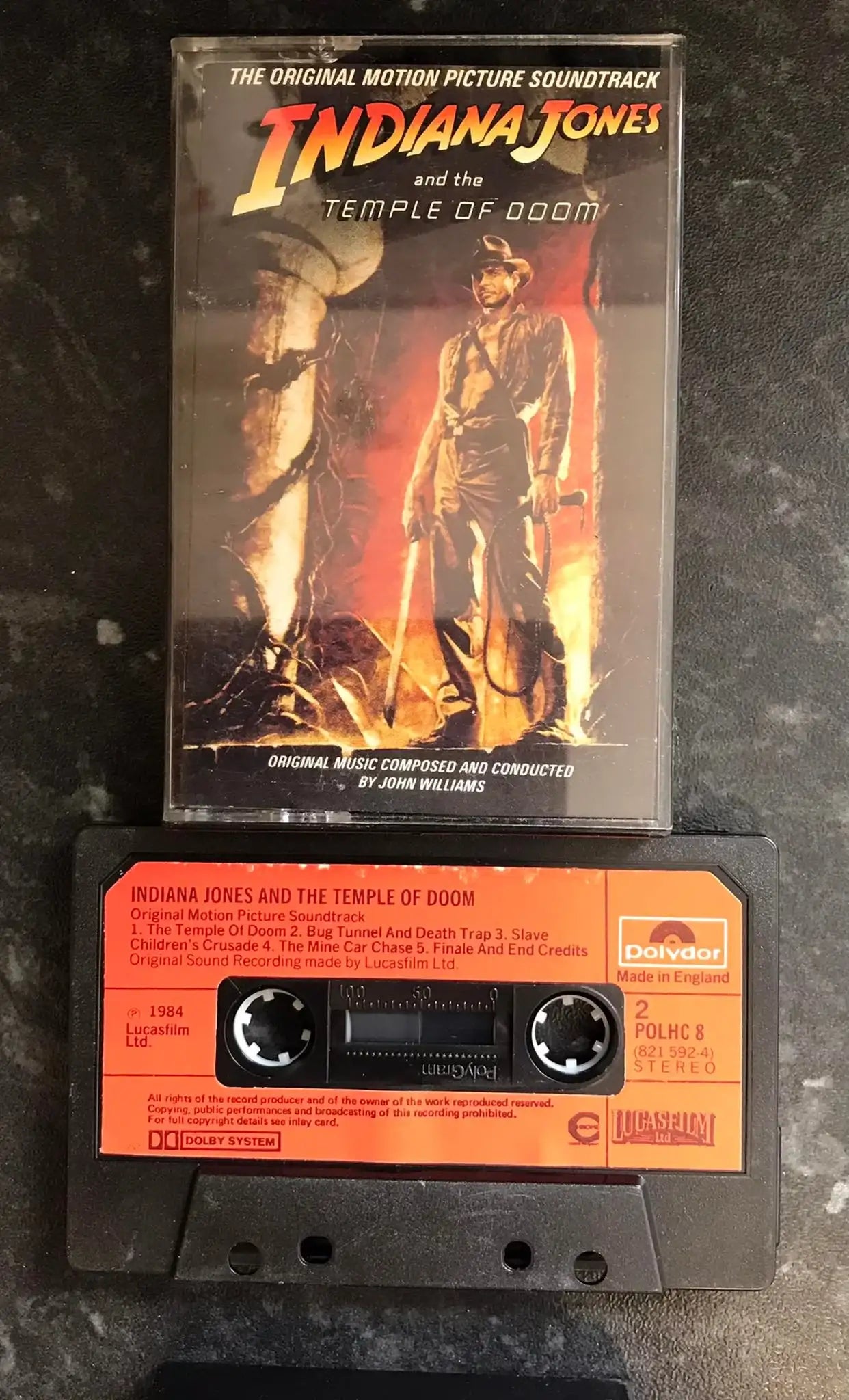Indiana Jones And The Temple Of Doom Soundtrack, Polydor, POLHC 8 Magretro