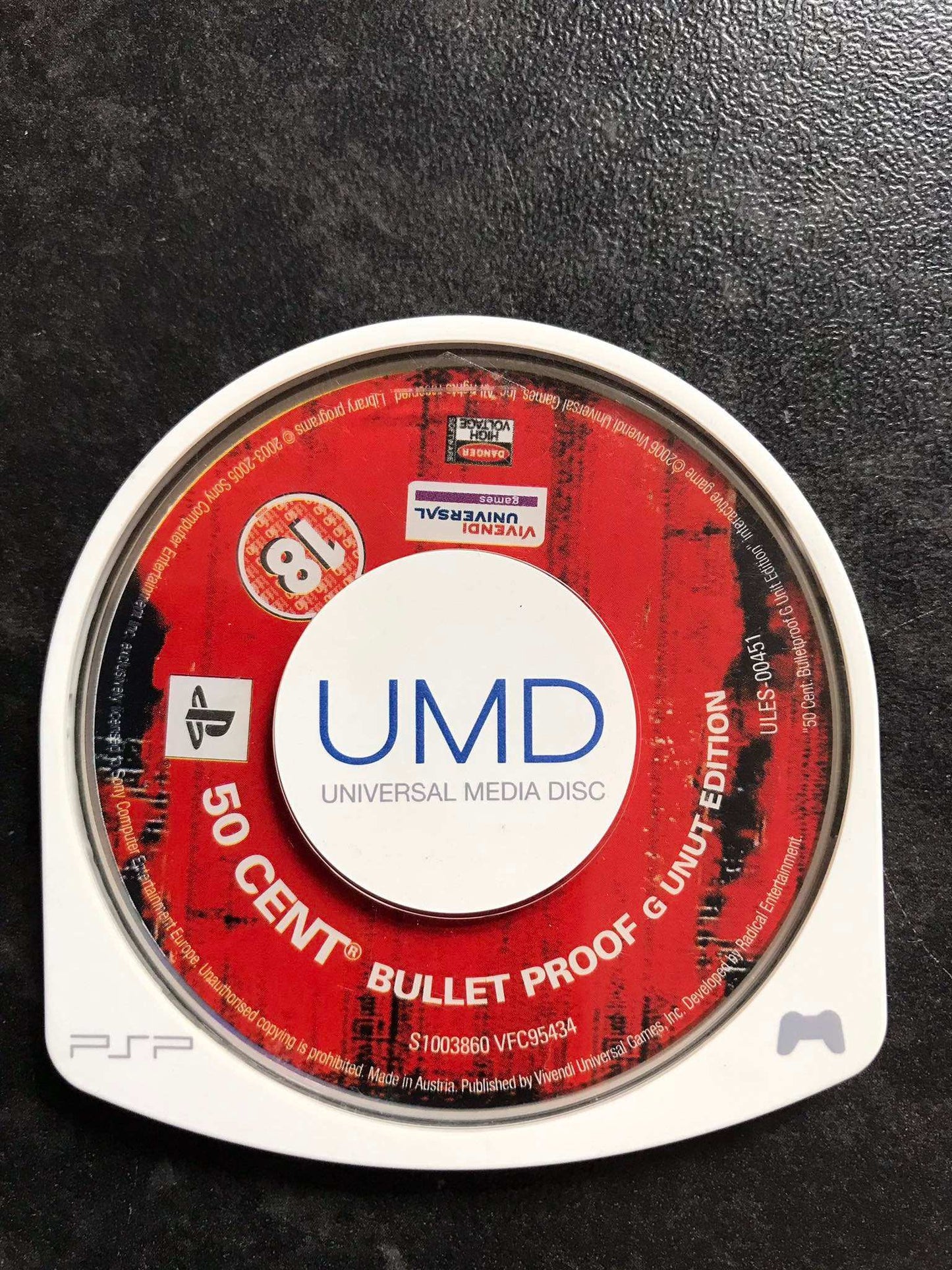 50 cents bulletproof uncut edition, PSP game, No Box or Instructions Magretro