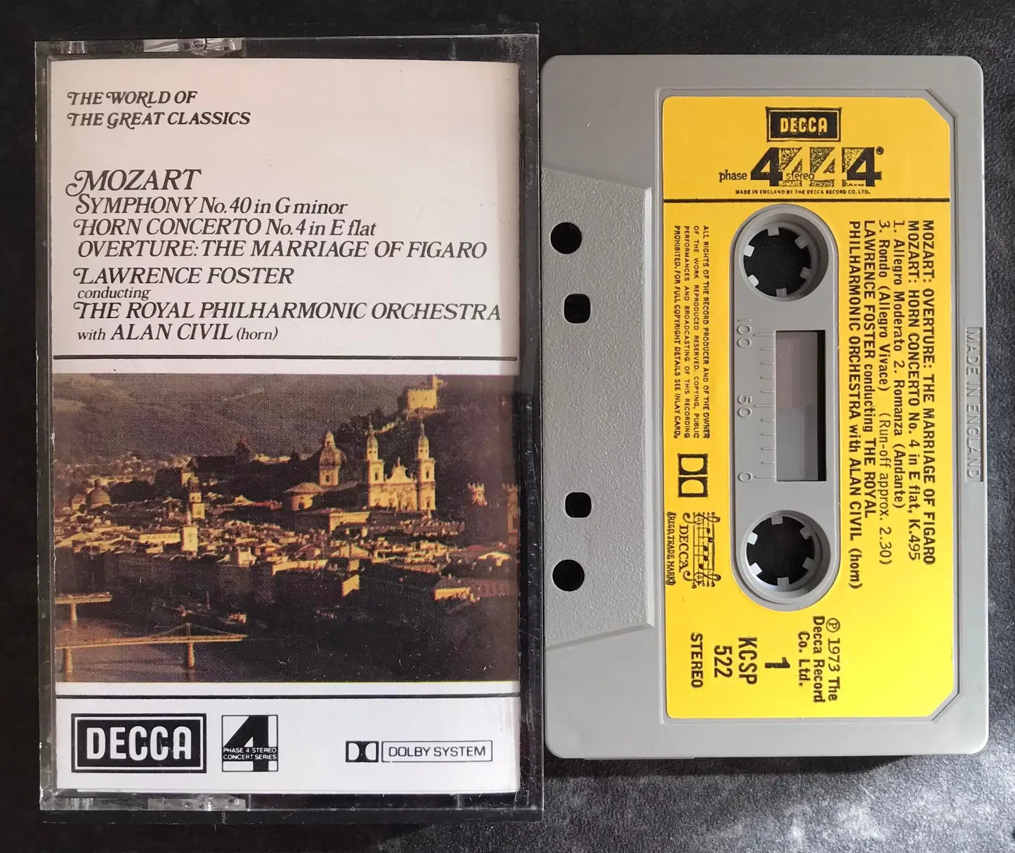 Mozart Symphony No. 40, Overture, The Marriage Of Figaro, kcsp 522, Decca Magretro