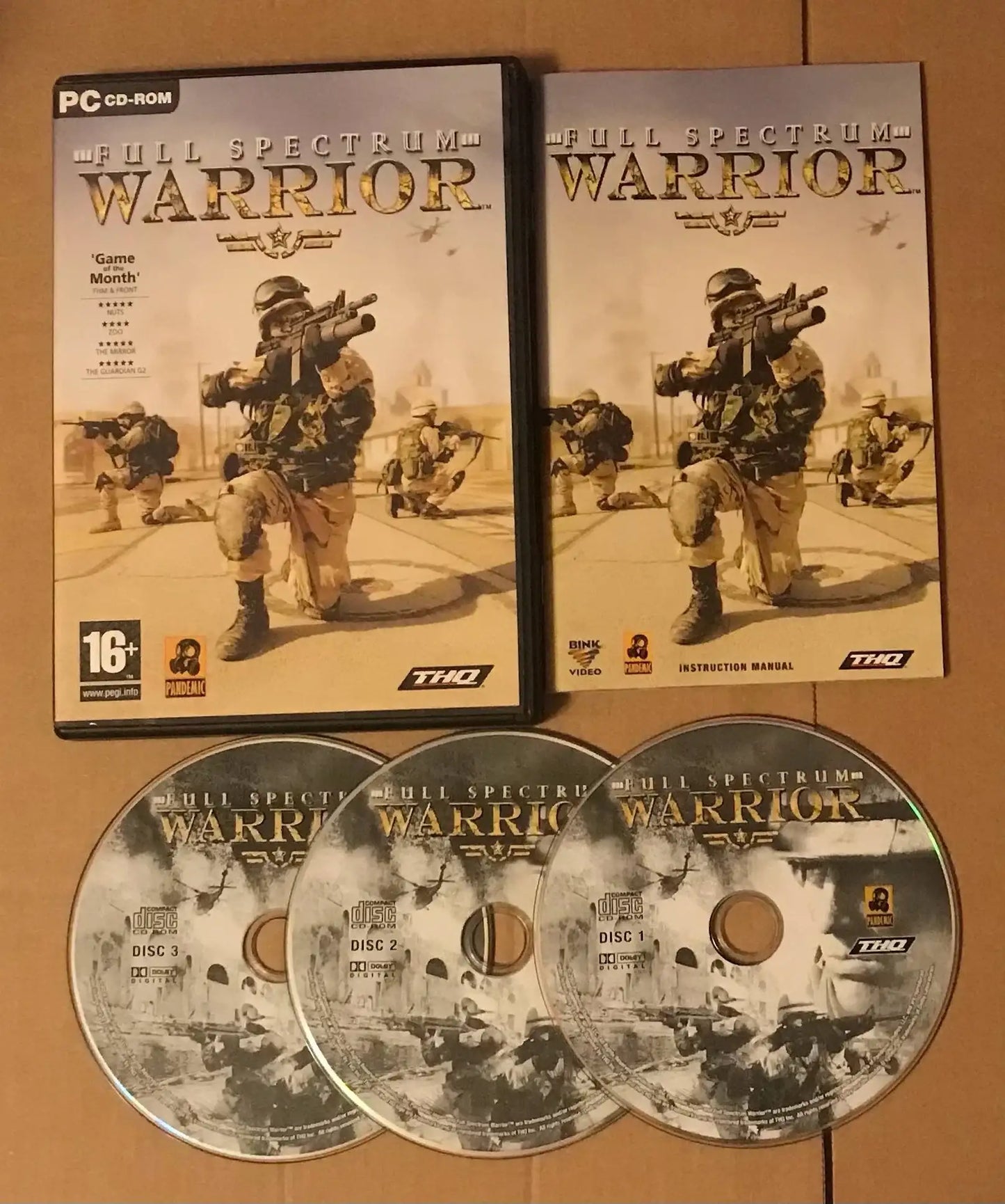 FULL SPECTRUM WARRIOR *3 DISC* - PC CD ROM Video Game Magretro