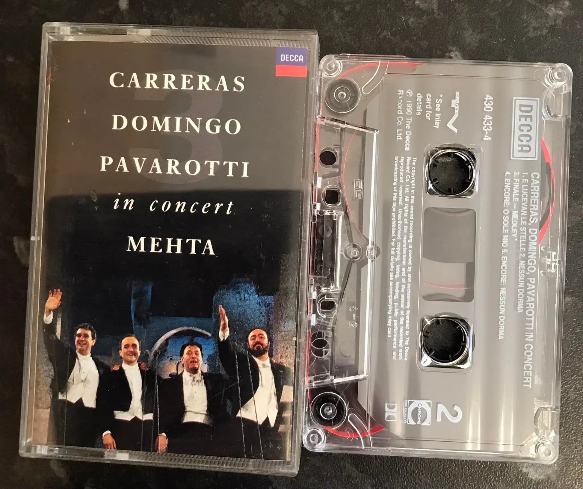 Carreras Domingo Pavarotti in Concert MEHTA, London Records , 430 433-4 Magretro