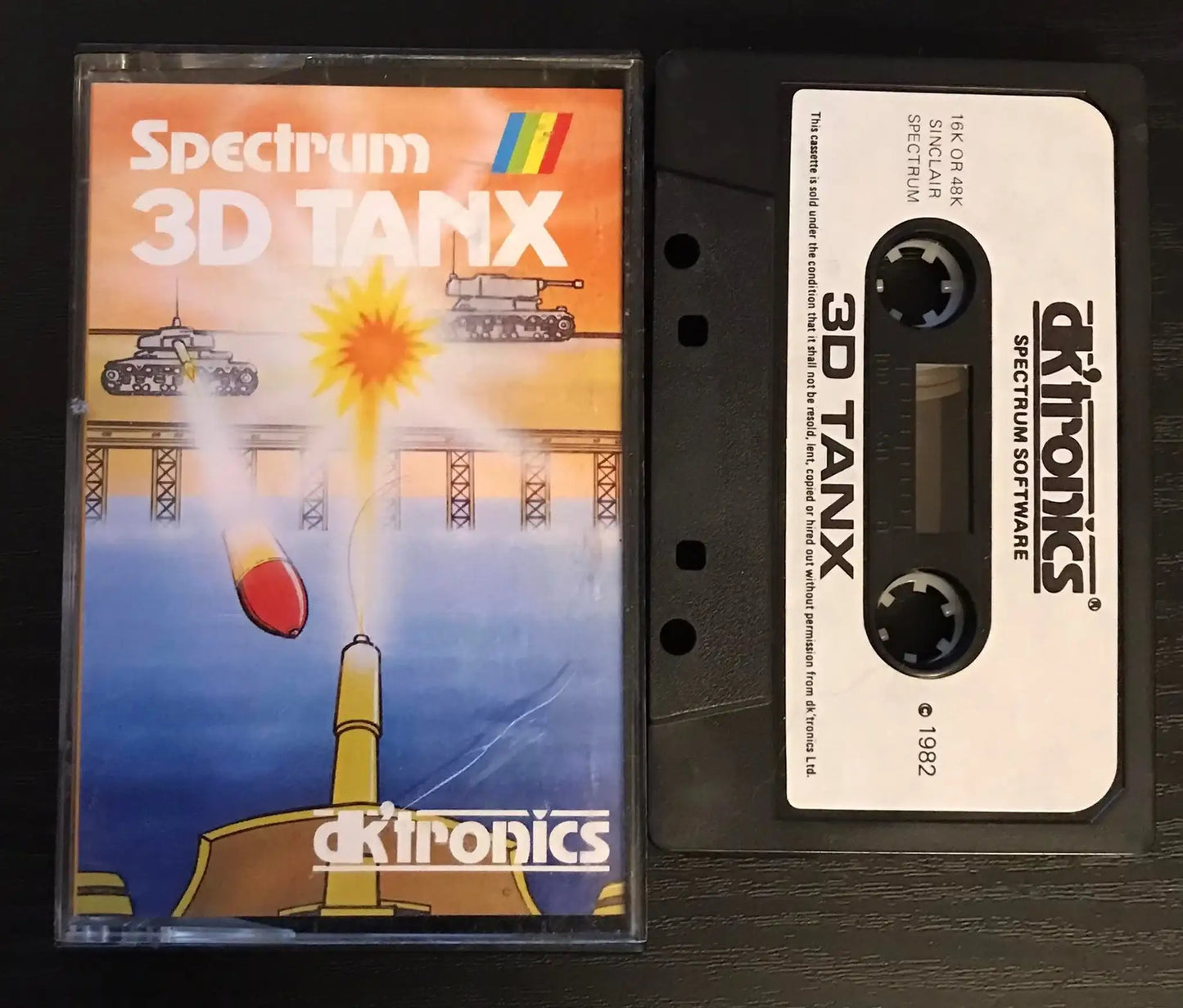3D Tanx 16k, RARE Release Version for ZX Spectrum by DKTronics, Working Magretro