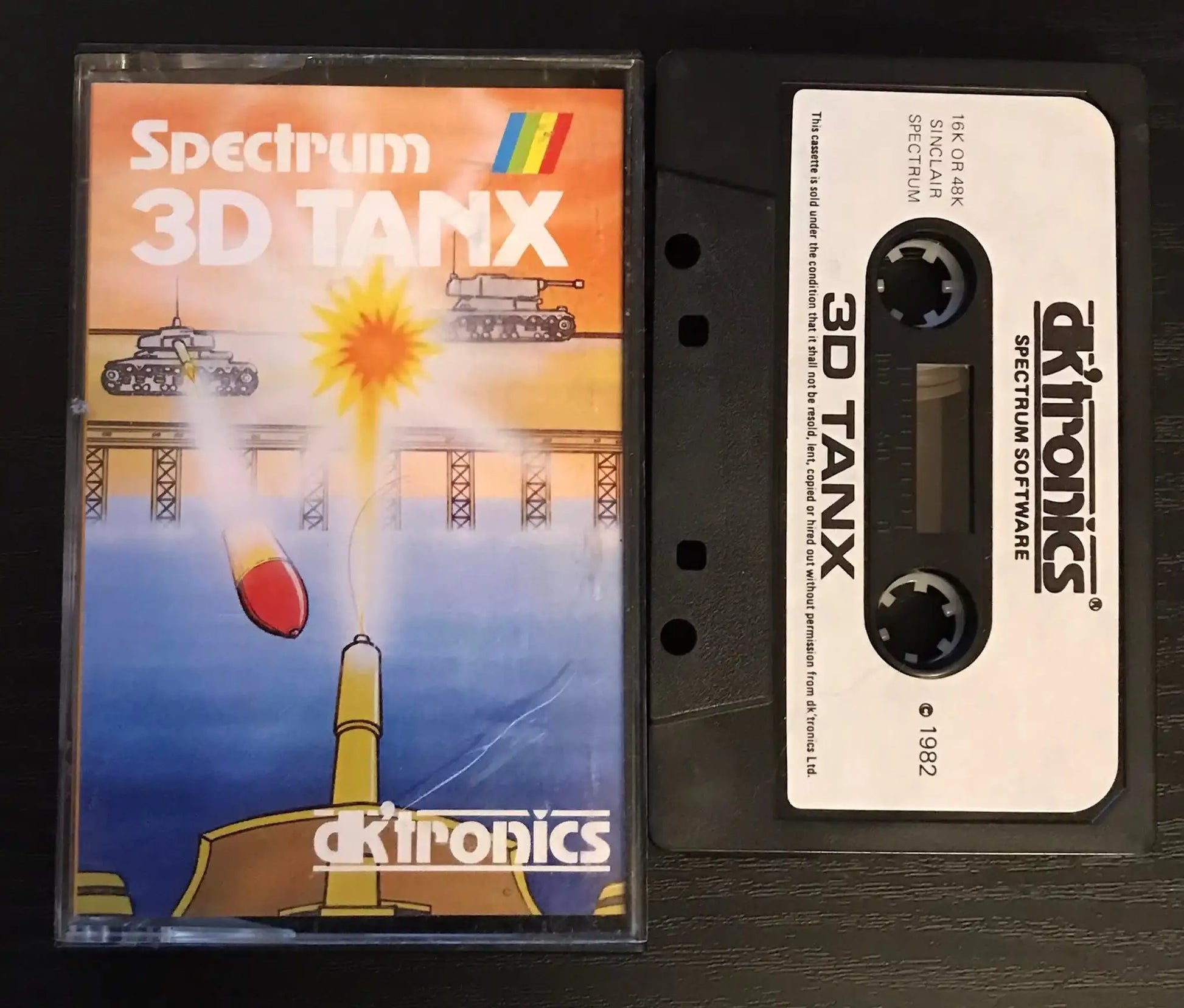 3D Tanx 16k, RARE Release Version for ZX Spectrum by DKTronics, Working Magretro