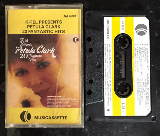 Petula Clark, 20 Fantastic Hits Album, K-Tel, NA 493C, Vintage Cassette Magretro