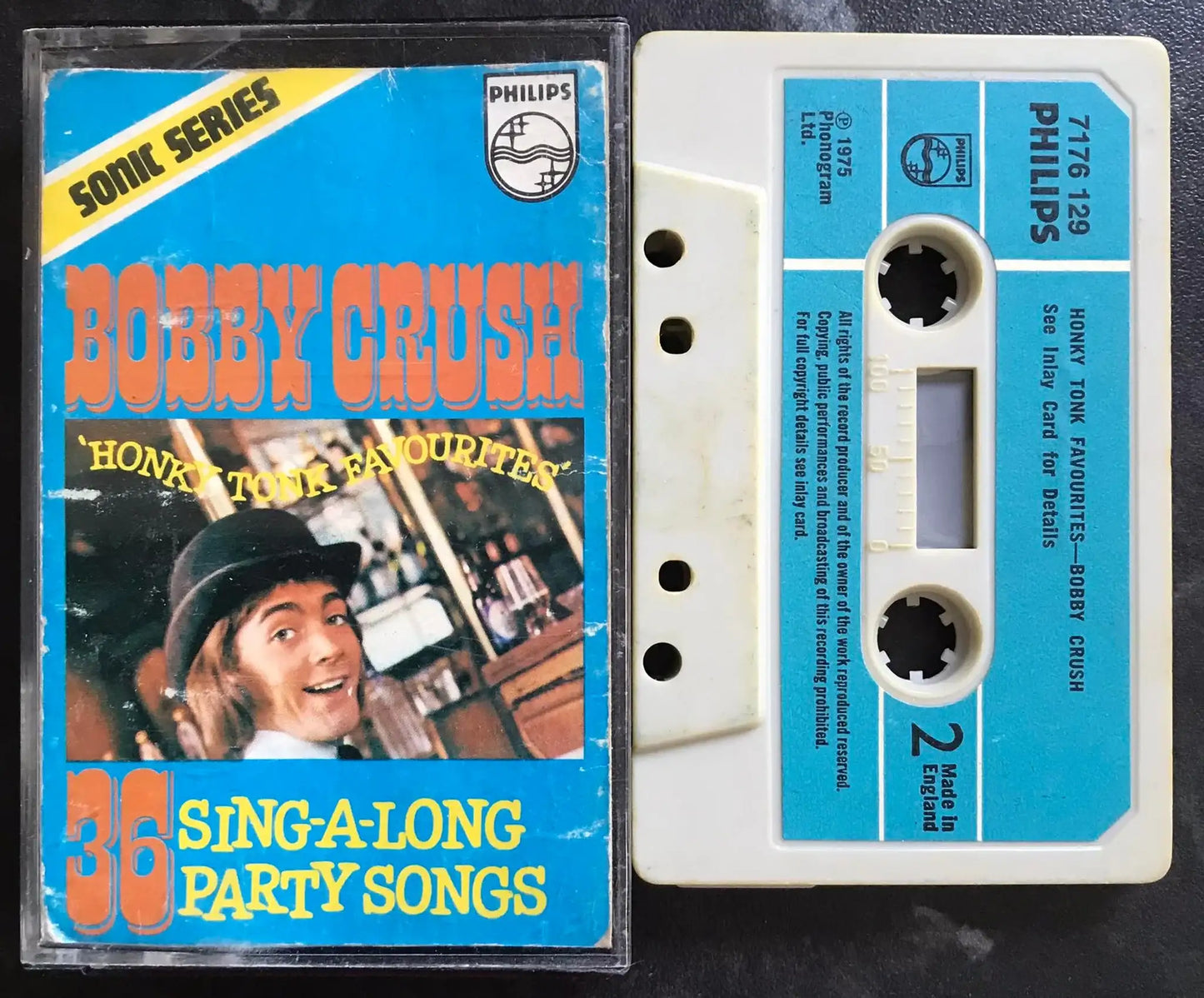 Honky Tonk Favourites Album, Bobby Crush, Philips, 7176 129, Vintage Cassette Magretro