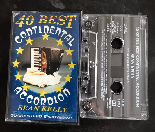 Sean Kelly, 40 Best Continental Accordion, cphl 533 ,Vintage Cassette Magretro