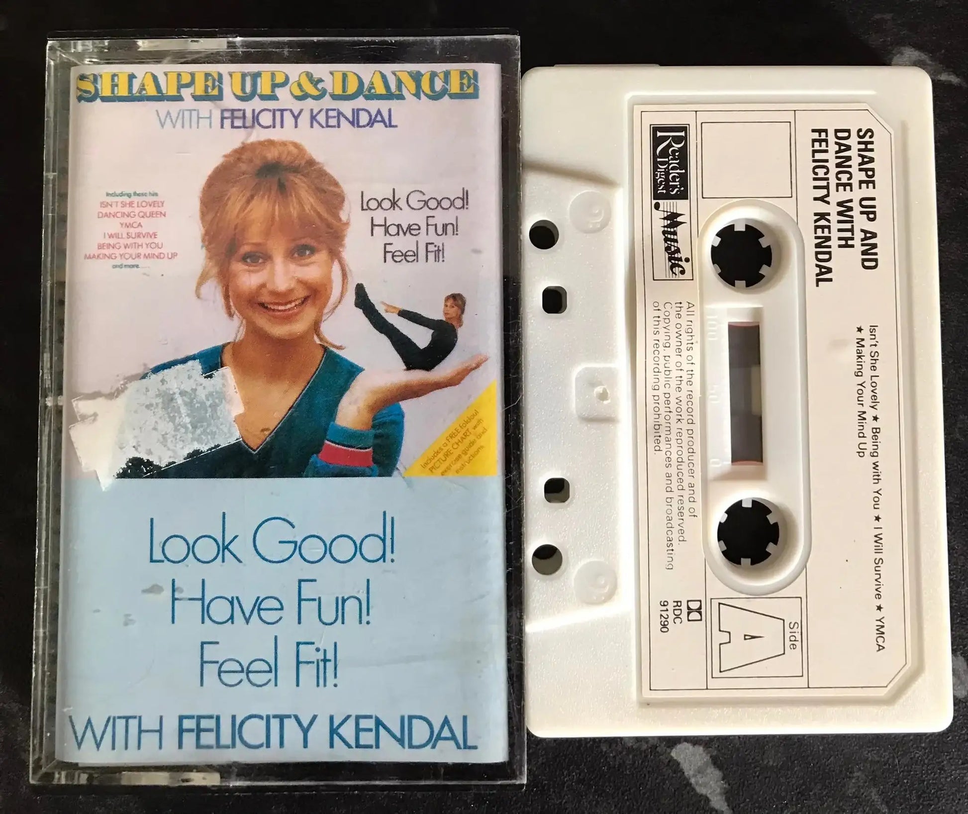 Shape Up and Dance Album, With Felicity Kendal, rdc 91290, Vintage Cassette Magretro