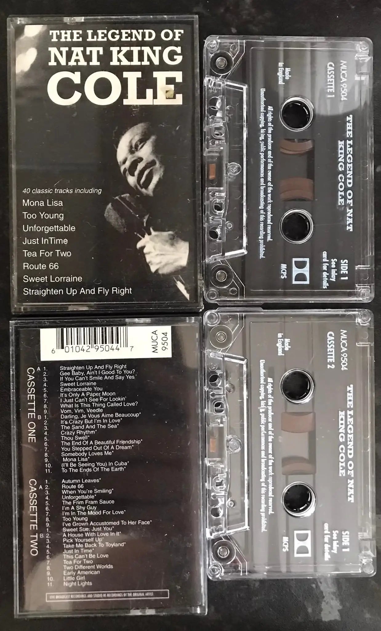 The Legend of Nat King Cole, Double Album, MUCA 9504, Vintage Cassette Magretro