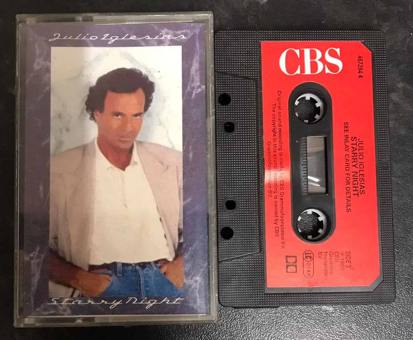 Julio Iglesias, Starry Night Album, CBS, 467284 4, Vintage Cassette Magretro