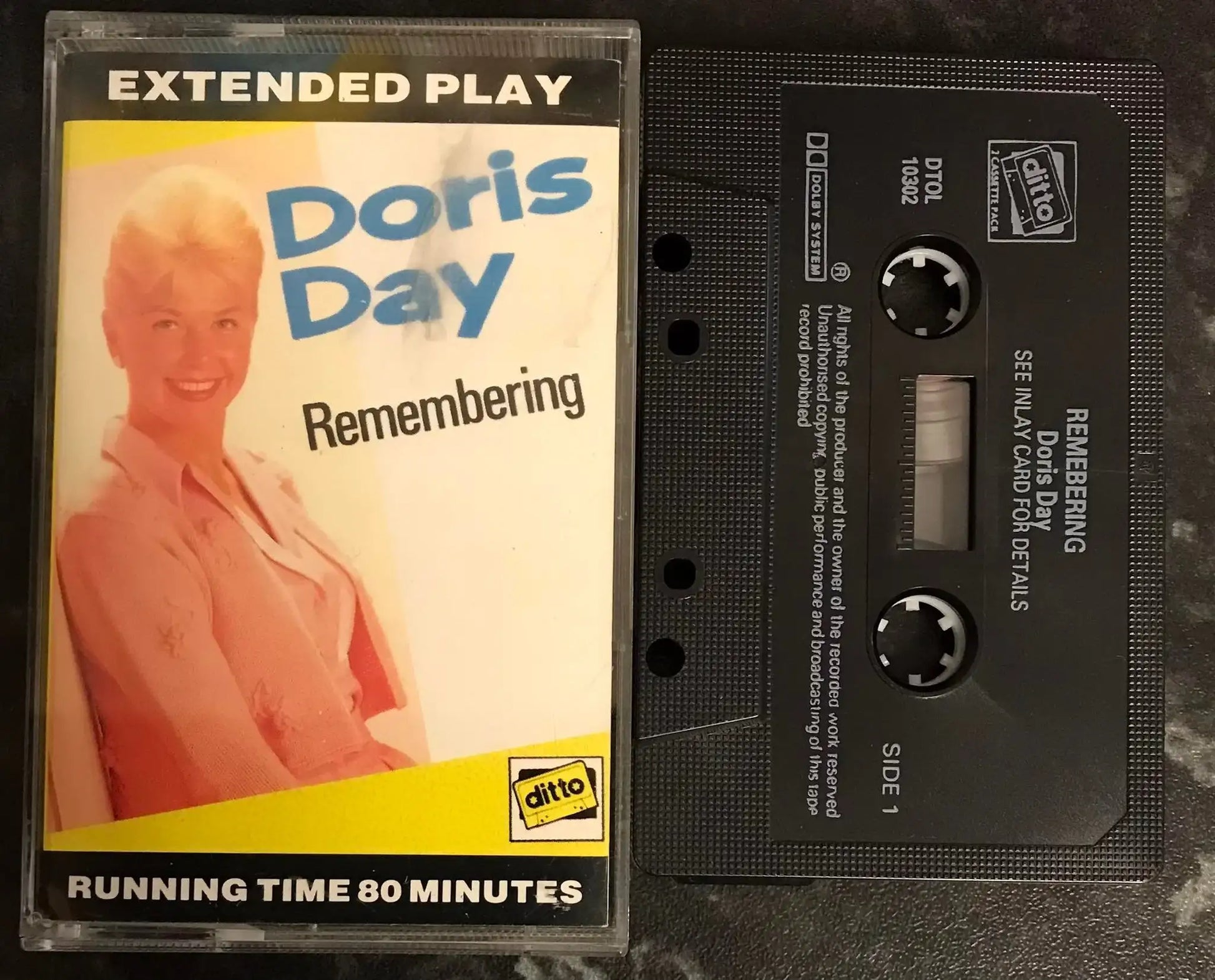 Doris Day, Remembering Album, dtol 10302, DITTO, Vintage Cassette Magretro
