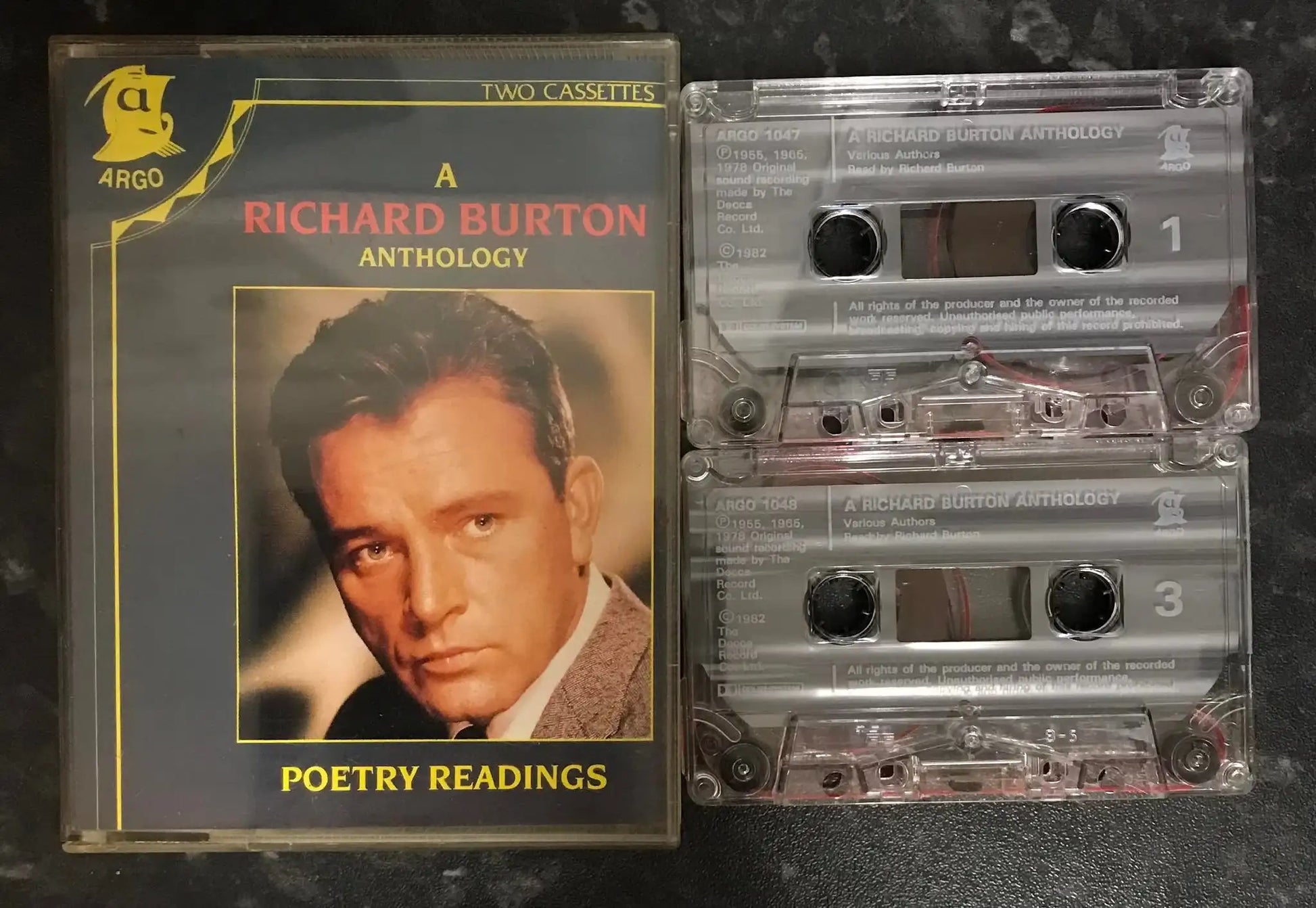 A Richard Burton Anthology, Poetry Reading, argo 1046, Vintage Cassette Magretro