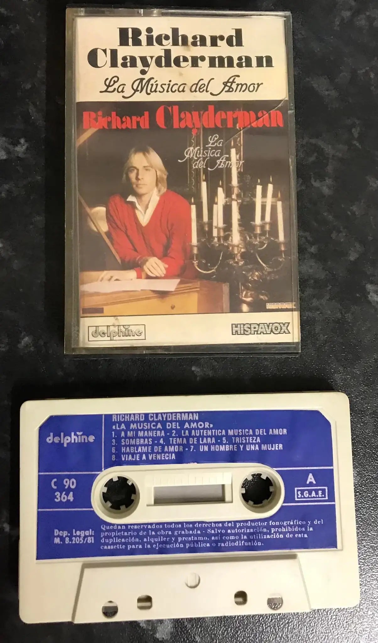 Richard Clayderman, La Musica del Amor Album, Delphine, C 90.364 Magretro