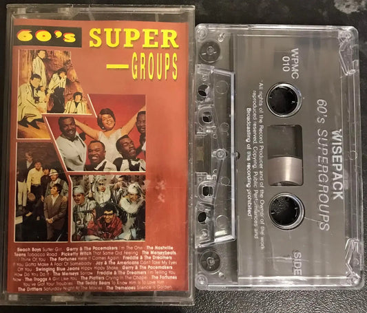 60's Super Groups Album, Wisepack, WPMC 010, Vintage Cassette Magretro