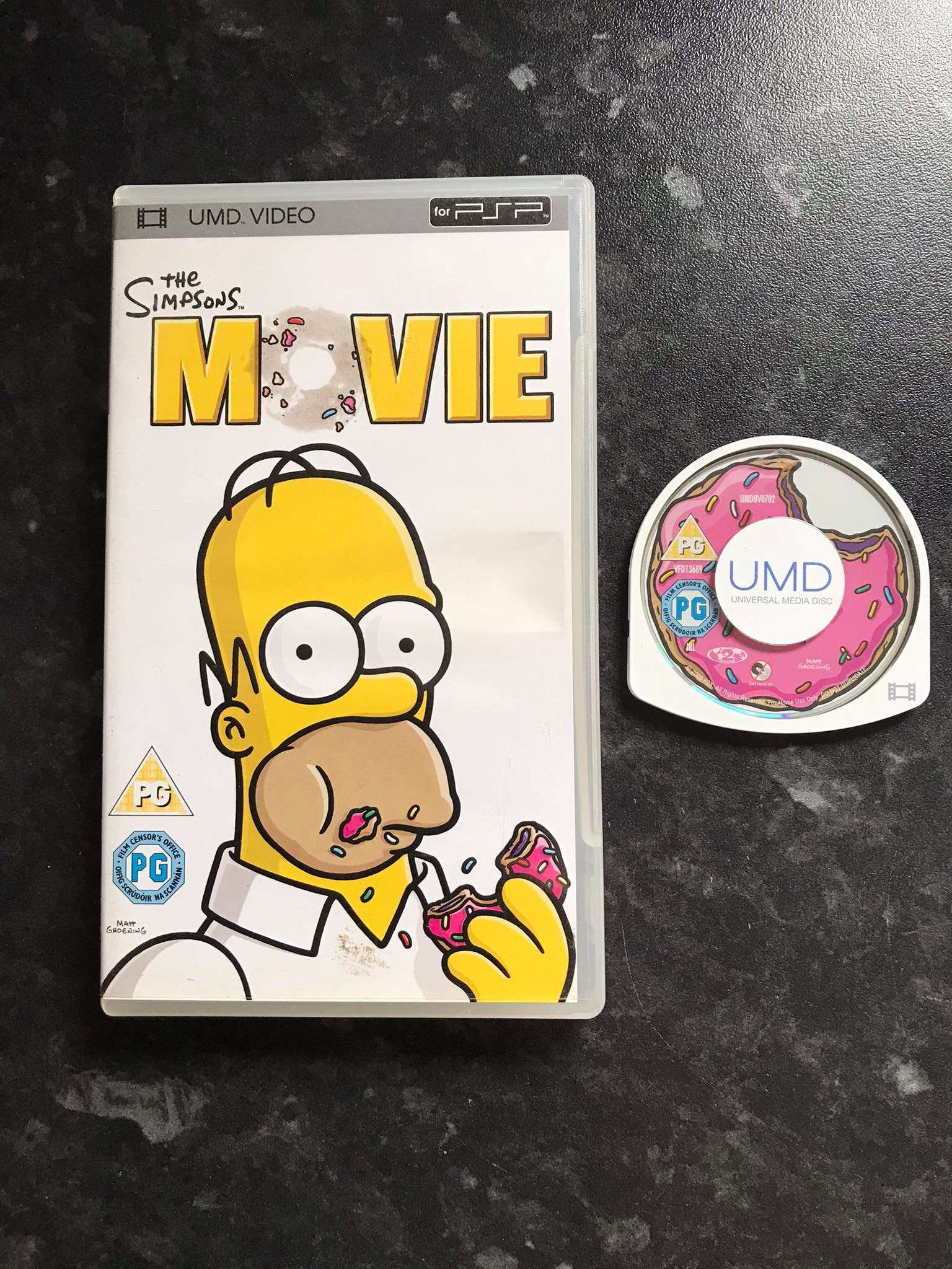 the simpsons movie, movie, PSP, PAL, with box Magretro