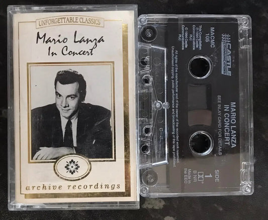 Mario Lanza In Concert, Castle Communications, MACMC 105, Vintage Cassette Magretro