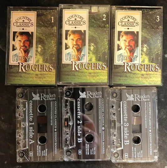 Kenny Rogers, Country Classics, 3 Tape Set, Reader's Digest, RDC 92171 Magretro
