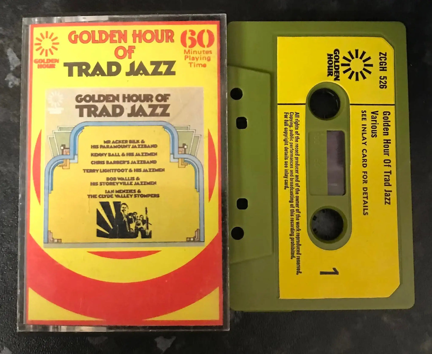 Golden Hour of Trad Jazz Album, Golden Hour, ZCGH 526, Vintage Cassette Magretro