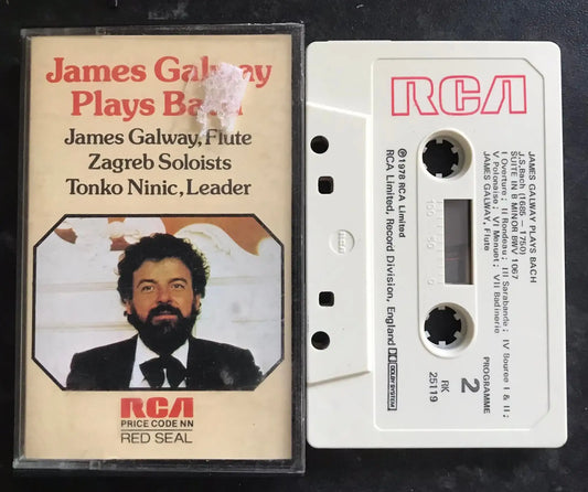 James Galway Plays Bach Album, RCA Red Seal, RK 25119, Vintage Cassette Magretro
