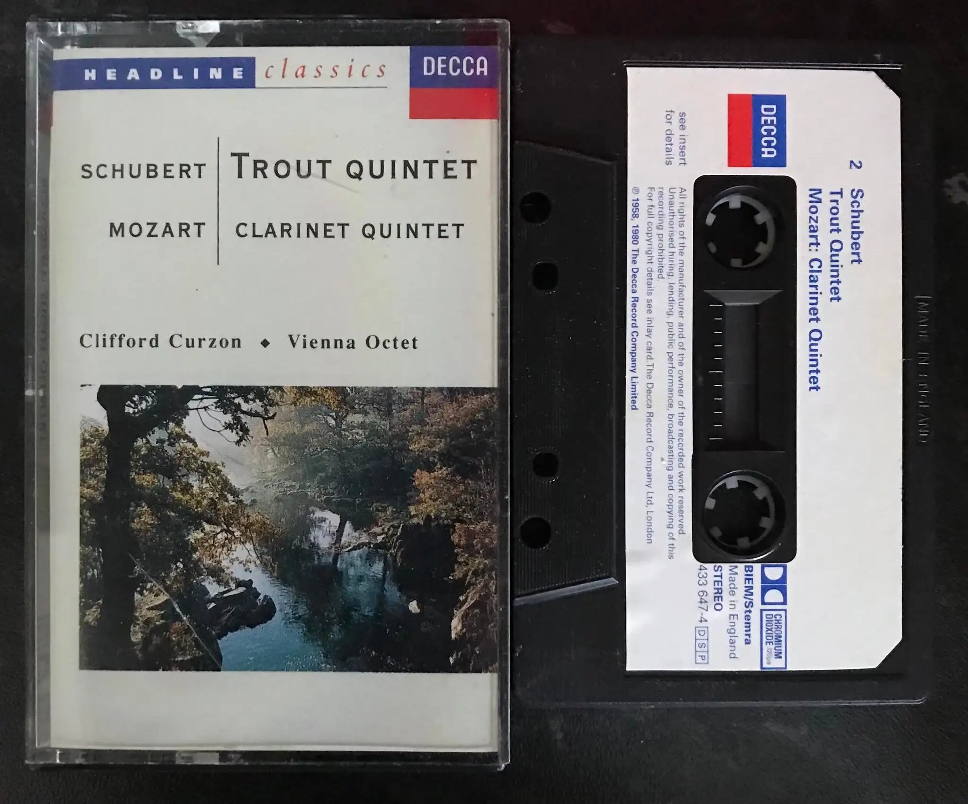 Schubert Trout Quintet, Mozart Clarinet Quintet, Clifford Curzon, 433 647-4 Magretro