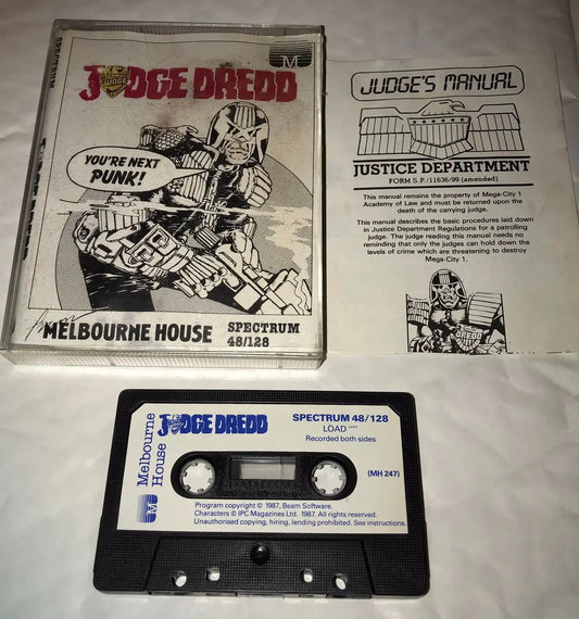 Judge Dredd, ZX Spectrum game by Melbourne House (RARE) Working Magretro