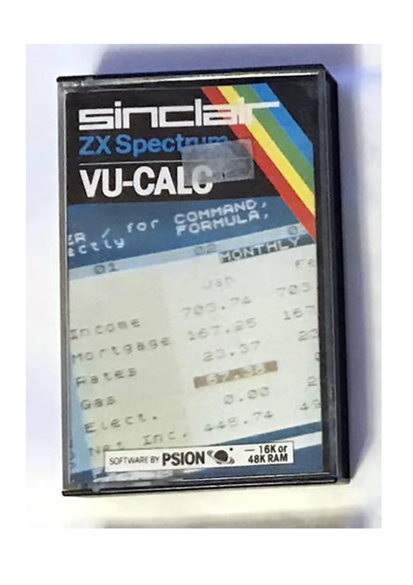 VU-Calc, ZX Spectrum by Sinclair/Psion, Working Magretro