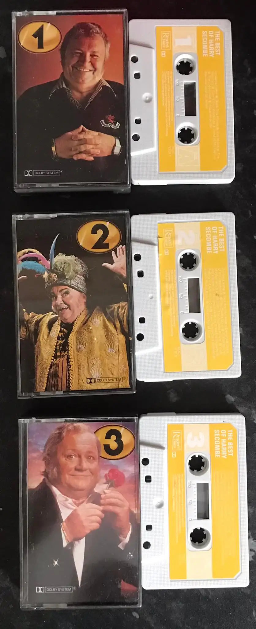 The Best Of Harry Secombe Album, 3 tape set, rdc 91017, 91018 and 91019 Magretro