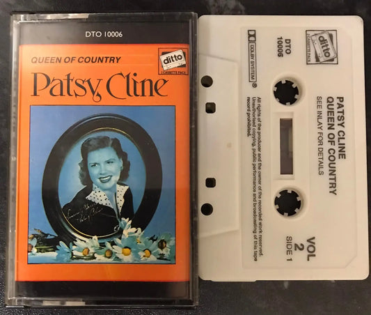 Patsy Cline, Queen of Country, Cassette Two, DITTO, DTO 10006, Vintage Cassette Magretro