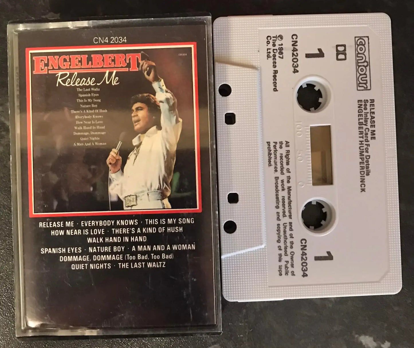 Engelbert Humperdinck, Release Me Album, Contour, CN4 2034, Vintage Cassette Magretro