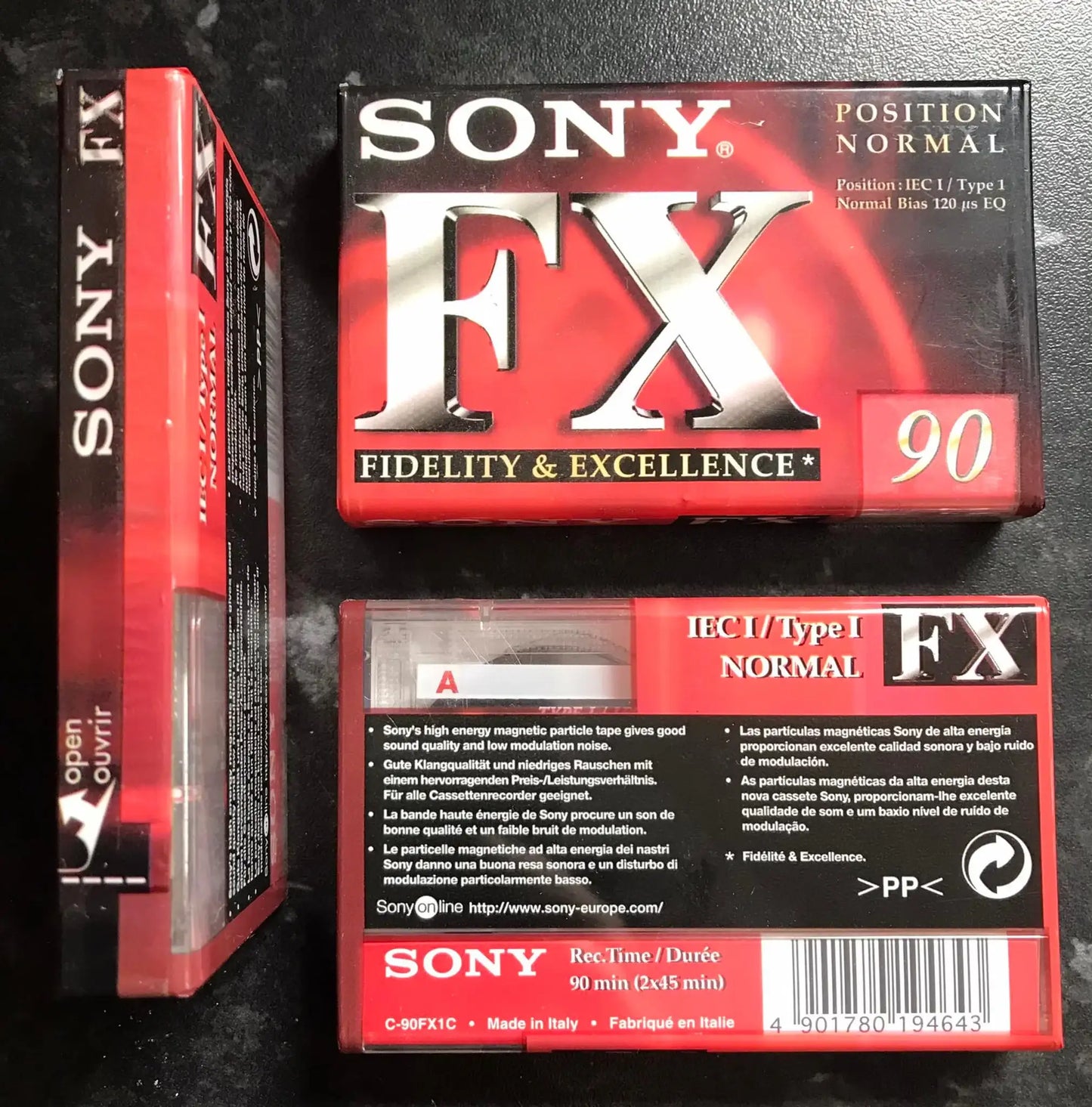 SONY FX 90 Minutes Blank Tape Sealed, Fidelity and Excellence, Vintage Cassette Magretro