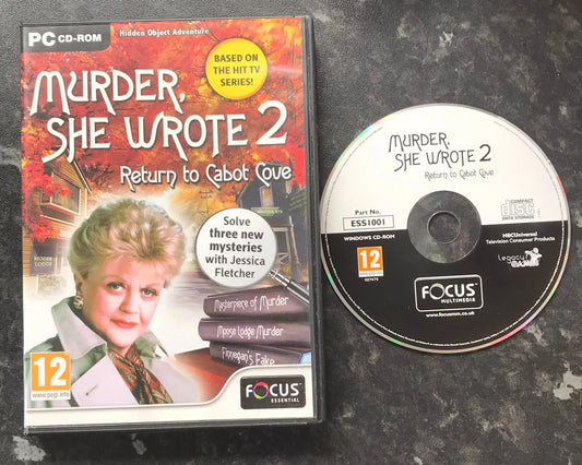 Murder She Wrote 2, Return To Cabot Cove, RARE, UK, Pal, PC Game Magretro