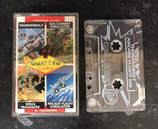 Quattro Combat 4 Games , C64, by Codemasters Magretro